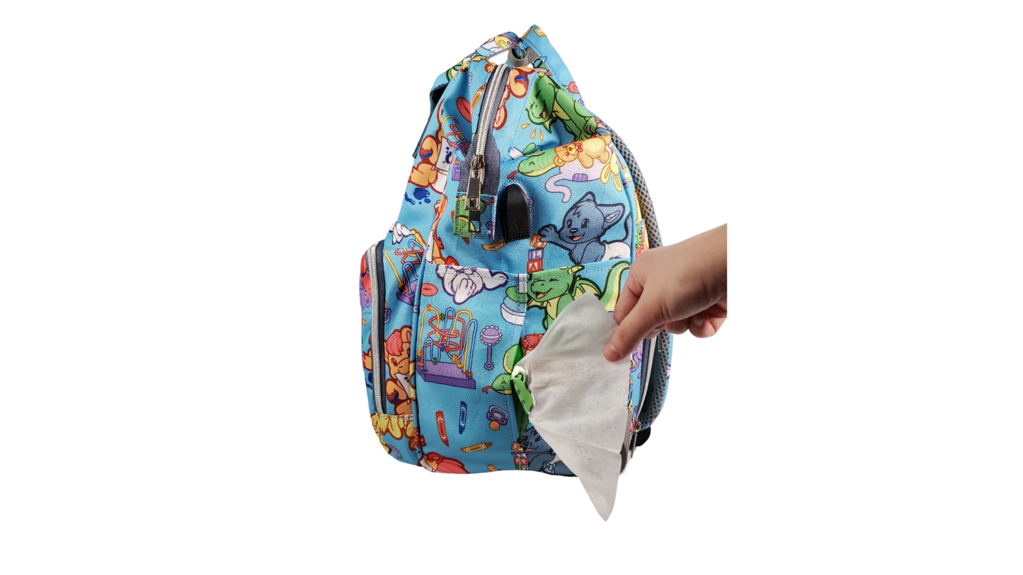RARE Lil Furs Diaper Bag Prototype Sample with Original Crinkle Kit Logo
