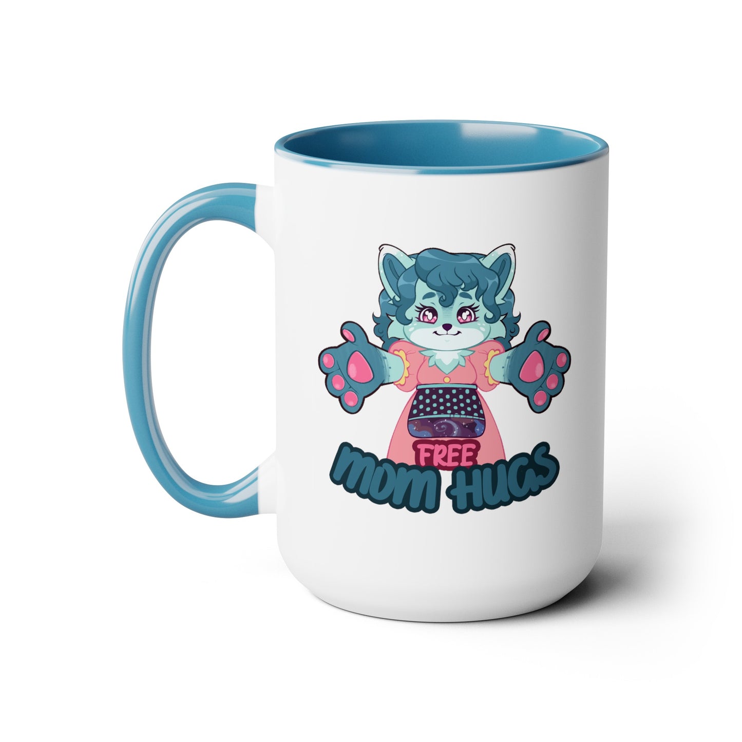 Mom Hugs Coffee Mug | Two-Tone Coffee Mugs | Crinkle Kit