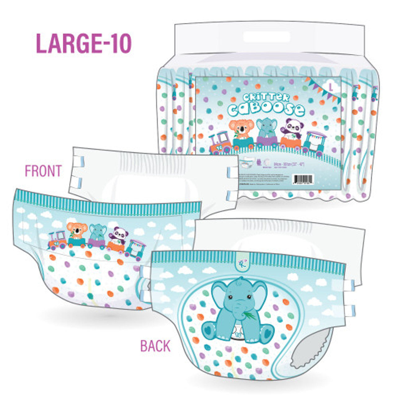 Rearz Mega Critter Caboose Adult Diapers