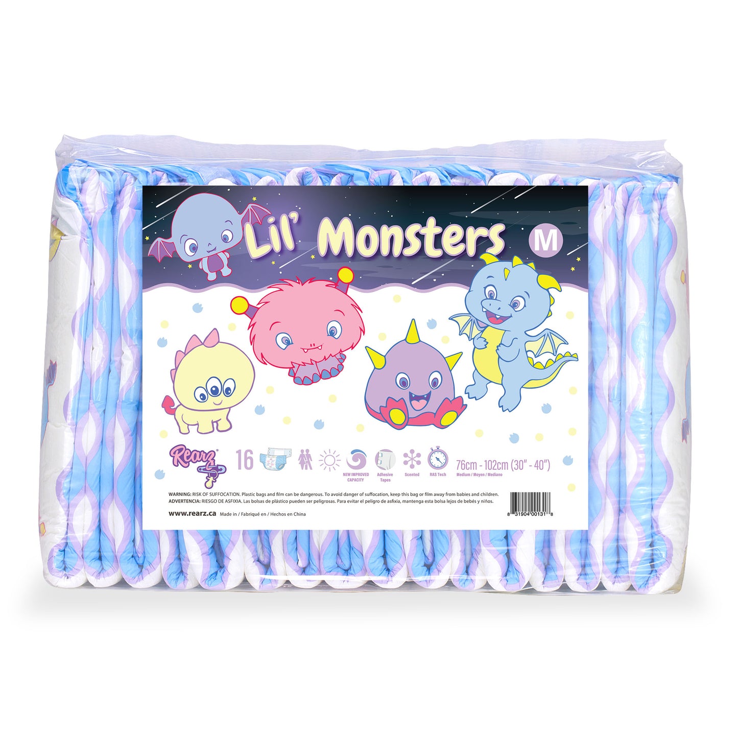 Rearz Lil' Monsters Adult Diapers