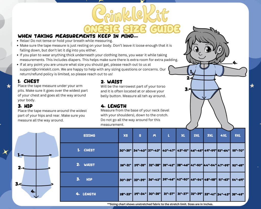 Cozy ABDL Onesie for Adults | Turtle Tots Onesie | Crinkle Kit